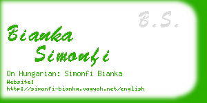 bianka simonfi business card